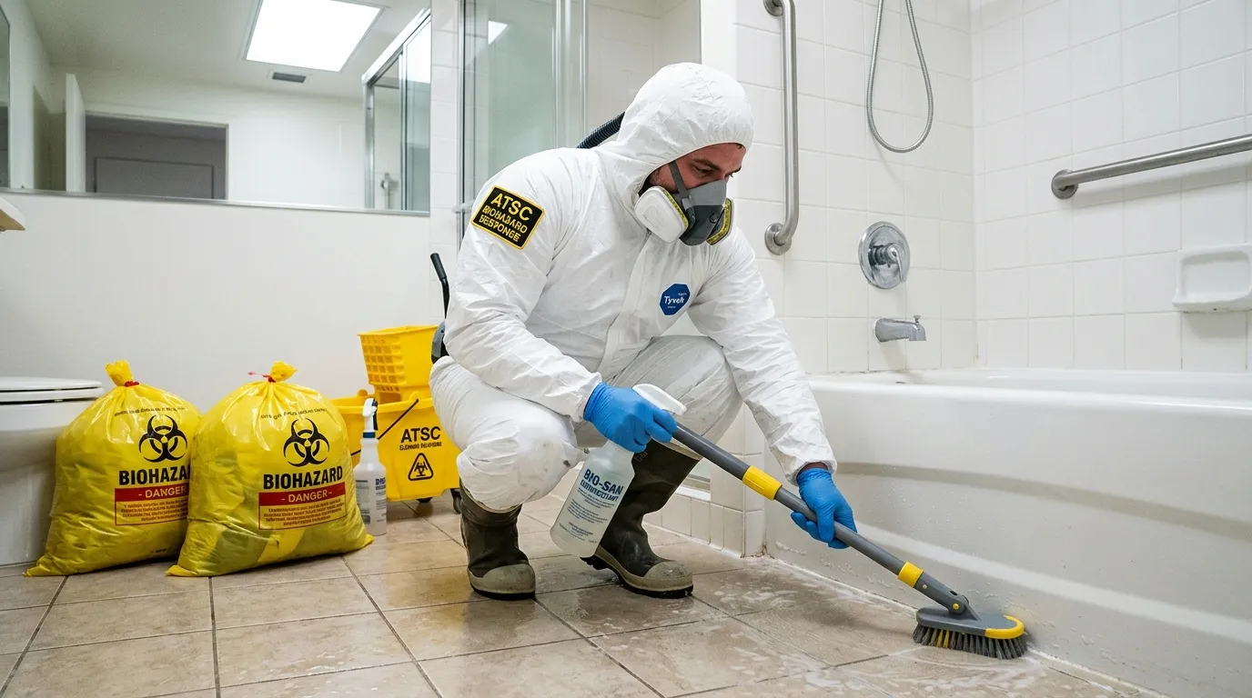 Decontamination equipment deployed for Blood Cleanup in Wheeling